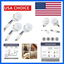 3-Pack Motion Sensor Light Switch, PIR Infrared Sensor, 30S Time Delay, Smart...