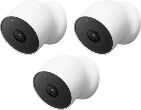 Google Nest 1080p Indoor/Outdoor Battery-Operated Security Camera 2nd Gen 3PK