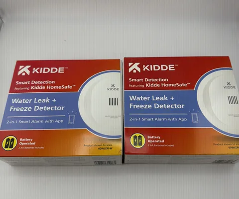 Kidde Smart Water Leak and Freeze Detector WiFi Alexa Google 60WLDR-W Lot Of 2