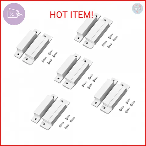QWORK MC-31 Wired Surface-Mounted NC Magnetic Door Window Contact Sensor Alarm R