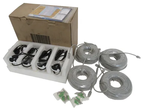 NEW BOX OF 4 SWANN SRNHD-806CAM SECURITY CAMERA AND CABLES SRNHD806 SRNHD-806WB4