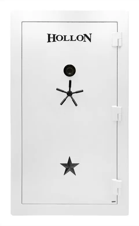 Hollon RG‑42C Republic Gun Safe White 42 Gun 120 Min Fire S&G Group 2 Dial Lock