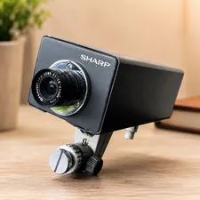 Vintage Sharp CCTV Security Camera w/ Lens Japanese Industrial Surveillance