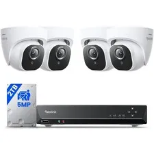 Reolink 5MP 8CH PoE Home Security Camera System 4 Cameras 2TB HDD RLK8-520D4-5MP