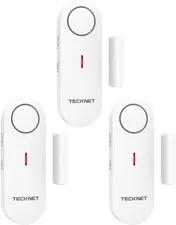 TECKNET Door Alarm 3 Pack Wireless Security Chime