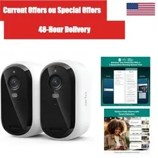 Arlo Essential Battery 2K Wireless Security Camera Outdoor Indoor 2-Pack
