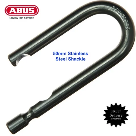 Replacement 50mm Stainless Steel Shackle Abus 8345 Series Padlocks -Free Postage