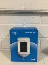 Ring Spotlight Cam Plus Plug-In White  Outdoor/Indoor Camera New
