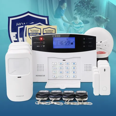 HOMSECUR APP Controlled Wireless WIFI 4G Home House Alarm System SOS Intercom