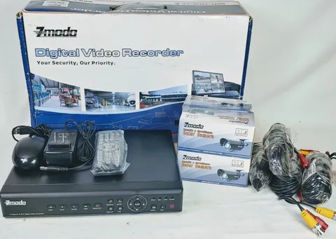 ZMODO KT7204AD 4 Ch Digital Vid Recorder H.264 Includes 4 Camera & cables Works