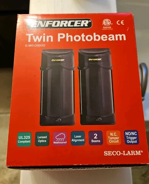 NEW SEALED SECO-LARM ENFORCER E-960-D90GQ Twin Photobeam Detector Laser