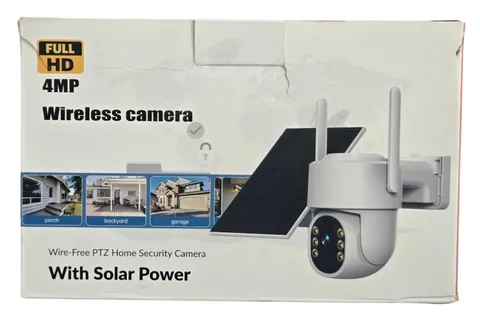 Wire-Free PTZ Home Security Camera with Solar Panel (Full HD 4MP)