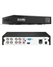 ZOSI H.265+ 5MP 3K Lite CCTV DVR 8 Channel Full 1080p, AI Human 8CH-0TB, 8CH 