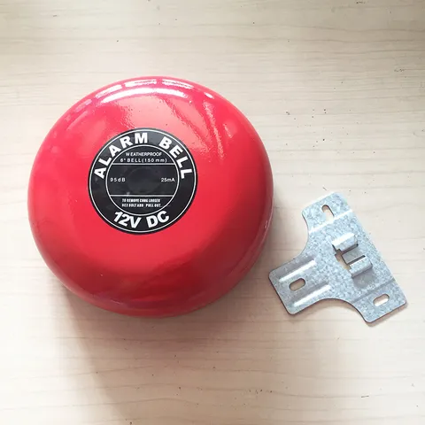 12V 24V 4inch 6inch Red Iron Fire Alarm Bell School Garage Hotel Electric Bell