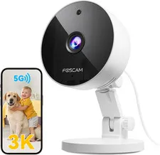 3K 5MP Security Camera Indoor, 2.4G & 5G Wifi Magnetic Mini Dog/Cat/Pet/Baby Cam