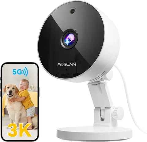 3K 5MP Security Camera Indoor, 2.4G & 5G Wifi Magnetic Mini Dog/Cat/Pet/Baby Cam