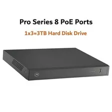 Pro Series 8-Channel Stream Video Recorder With POE CSVR with 1x3TB hard drive