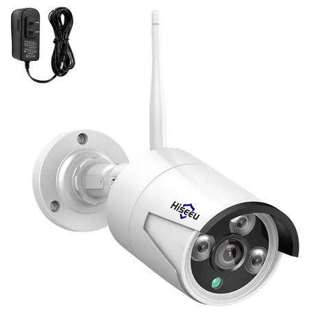 Hiseeu Add-On 5MP Wireless Wifi Security Camera One Audio Recording,65Ft IR Nigh