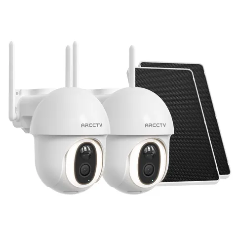No WiFi 4G LTE Cellular Security Camera Solar-Powered PTZ Home Outdoor 4MP Audio