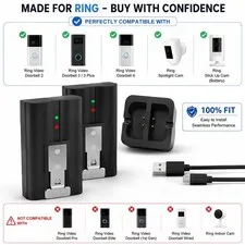 Replacement Battery Kit for Ring Doorbell 2 3 3 Plus 4 Spotlight Stick Up