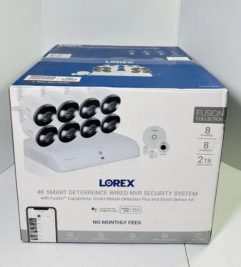 Lorex 4K Ultra HD 8-Channel 2TB Fusion NVR Security System 8x 8MP Bullet Camera