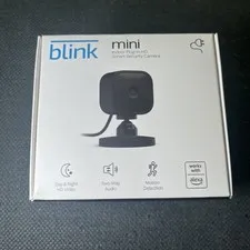 Blink Mini Indoor 1080p WiFi Security Camera with Motion Detection. Black SEALED