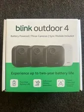 Blink Outdoor 4 1080p Wi-Fi Outdoor 3 Camera Security System Black w/Sync Module