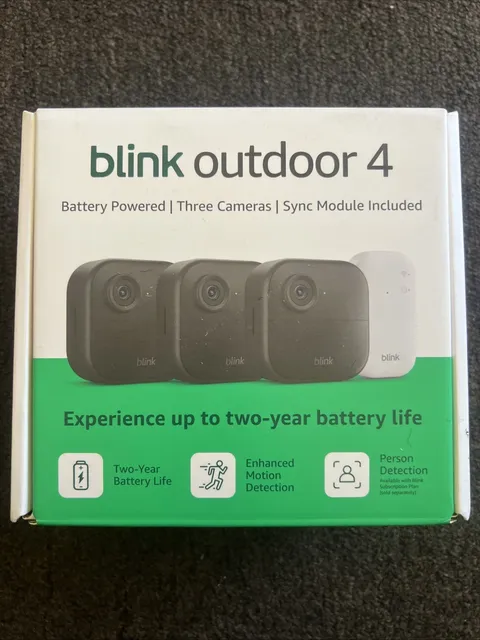 Blink Outdoor 4 1080p Wi-Fi Outdoor 3 Camera Security System Black w/Sync Module