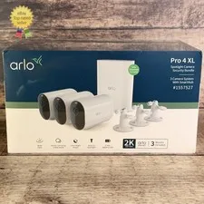 NEW Arlo Pro 4 XL Spotlight 3 Camera System w/ SmartHub Bundle VMS4352P-1CCNAS