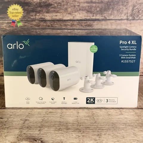 NEW Arlo Pro 4 XL Spotlight 3 Camera System w/ SmartHub Bundle VMS4352P-1CCNAS