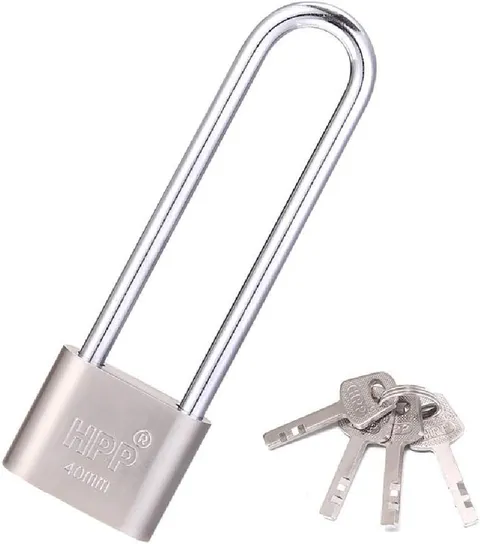 Long Lock Beam Bike Padlock Anti-Theft Door Cabinet Drawer Gate Lock with Keys L