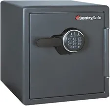 Sentrysafe Black Fireproof Safe with Digital Push Button Keypad, Home Safe for M