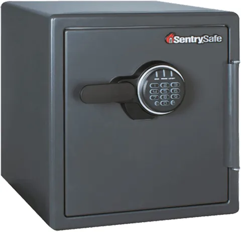 Sentrysafe Black Fireproof Safe with Digital Push Button Keypad, Home Safe for M