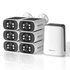 ARCCTV 4MP Solar Battery Security Cameras System 6CH Wireless Home Outdoor