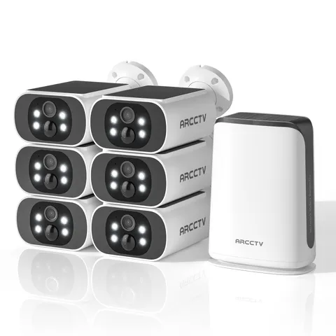 ARCCTV 4MP Solar Battery Security Cameras System 6CH Wireless Home Outdoor