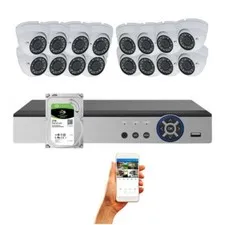 Evertech 16 Channel 1080P HD Dome Security Camera System 2TB Memory