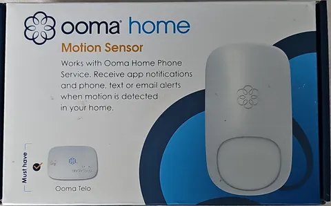 Ooma Home Motion Sensor Wireless Battery Indoor Compatible with Ooma Telo White