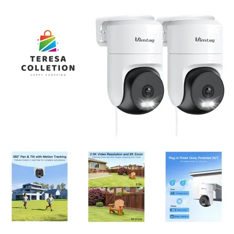 360° Coverage Home Security Camera - AI Alerts & Color Vision Night Capability