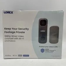 Lorex 1080p Wired Video Doorbell with Wi-Fi Chimebox