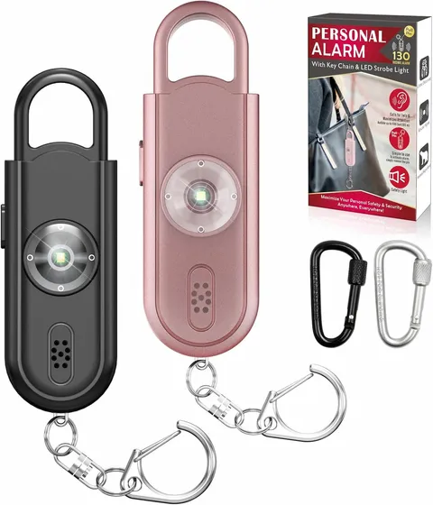 Safe Sound Personal Alarm, 2 Pack 130 Db Loud Siren Song Emergency Security Alar