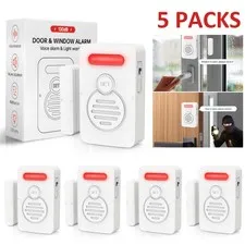 Refrigerator Alarm Wireless Doorbell Sensor 3-Level Volume Voice Window Alert ×5