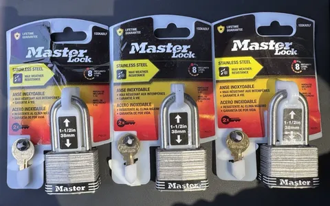 Lot Of 3 Master Lock Padlock Stainless Steel 1 1/2” 1SSKADLF - NEW! SHIPS FREE!