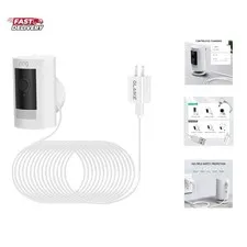 8m/26ft Indoor/Outdoor Power Adapter for Ring Stick Up Cam Battery 3rd Gen/2n...