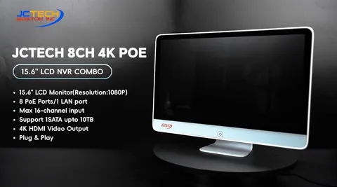 Grabador NVR 8 Canales con Monitor Integrado