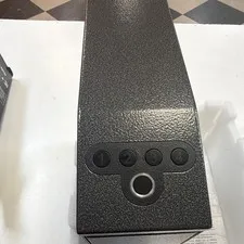 Black Metal Digital Safe Lockbox w/ Key Lock, Key Mechanism, 10.4 lb