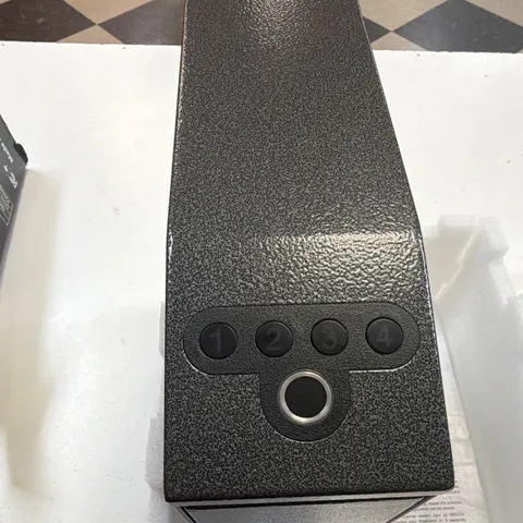 Black Metal Digital Safe Lockbox w/ Key Lock, Key Mechanism, 10.4 lb