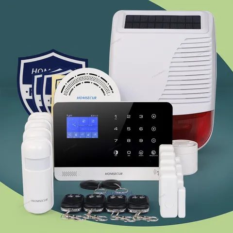 HOMSECUR Wireless WIFI 4G LCD Burglar Intruder Alarm System