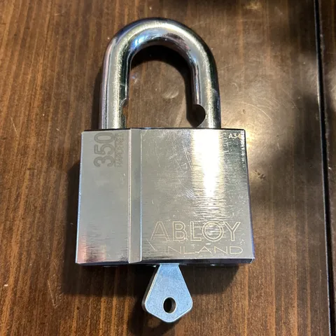 Genuine Abloy Finland 350 Hardened Padlock. Includes 1 Key
