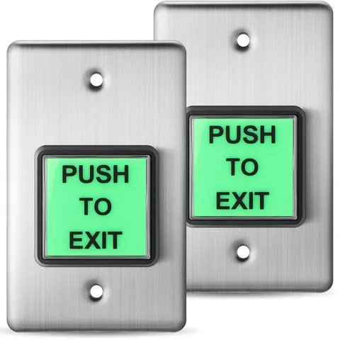 2Pcs Green Square Indoor Exit Button Request Button3907