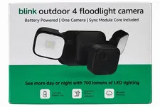 Blink Outdoor 4 Floodlight Camera Battery 1080p Black w/ Sync Module